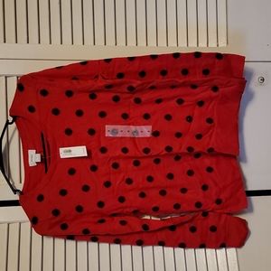 Red and polka dot sweater,  Old Navy, Small, NWT